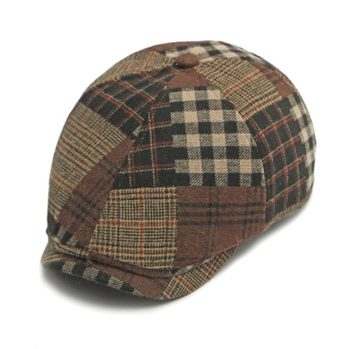 Cappello basco da giornalaio diverso classico patchwork a quadri