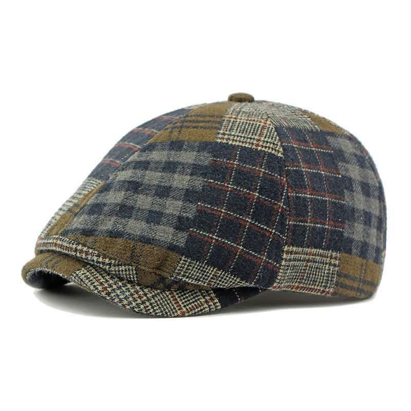 Cappello basco da giornalaio diverso classico patchwork a quadri