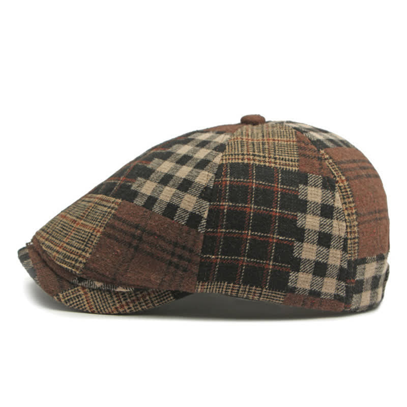 Cappello basco da giornalaio diverso classico patchwork a quadri