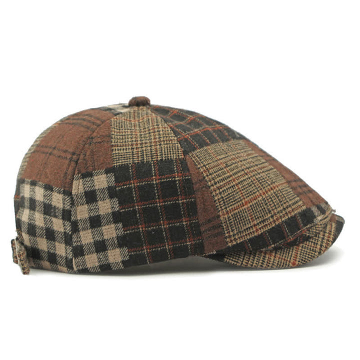 Cappello basco da giornalaio diverso classico patchwork a quadri - image 6