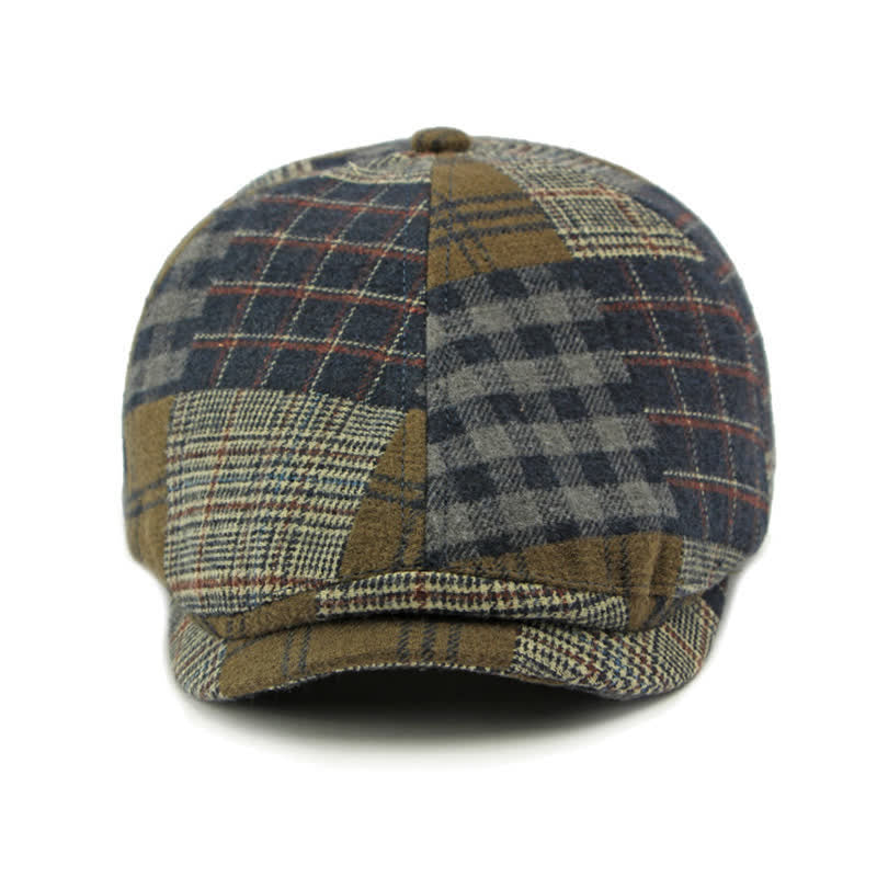 Cappello basco da giornalaio diverso classico patchwork a quadri