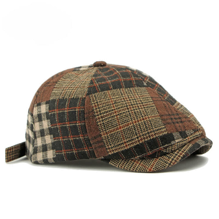 Cappello basco da giornalaio diverso classico patchwork a quadri