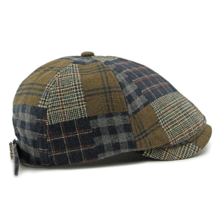 Cappello basco da giornalaio diverso classico patchwork a quadri