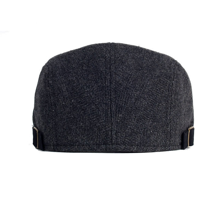 Cappello invernale a spina di pesce in lana spesso e caldo