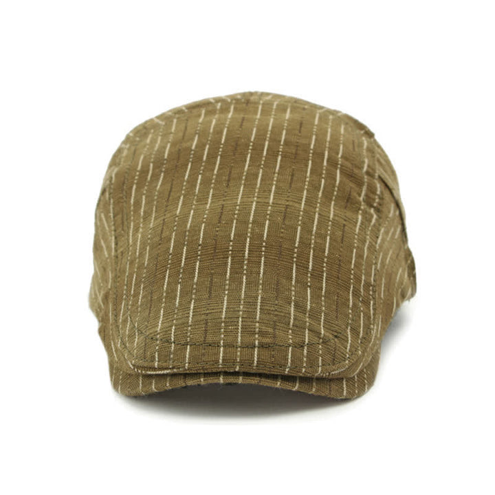 Cappello basco piatto classico a righe casual con visiera