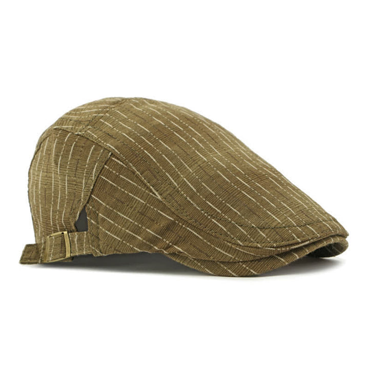 Cappello basco piatto classico a righe casual con visiera