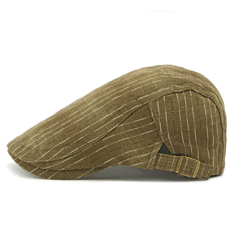 Cappello basco piatto classico a righe casual con visiera - image 19