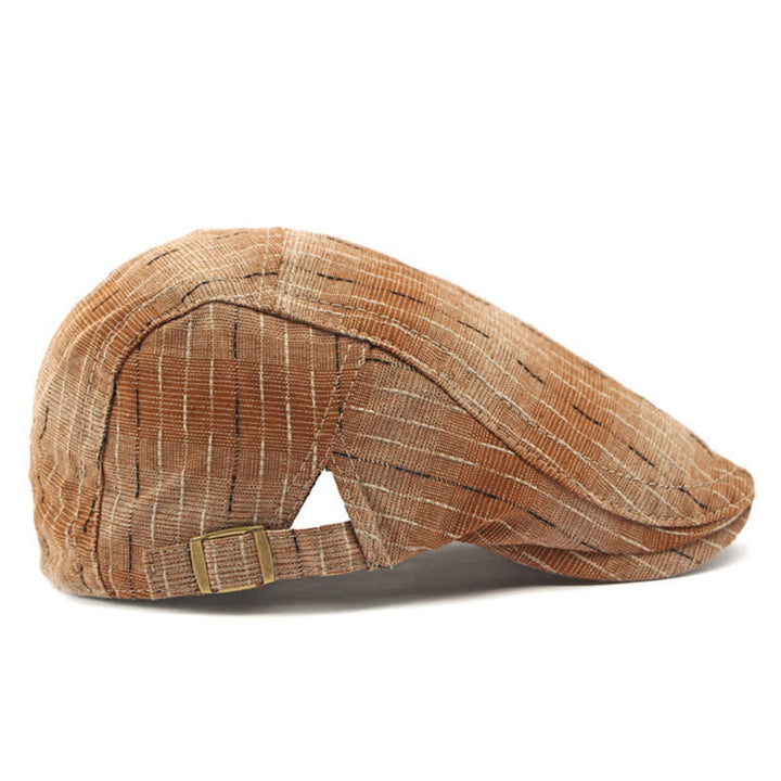Cappello basco piatto classico a righe casual con visiera
