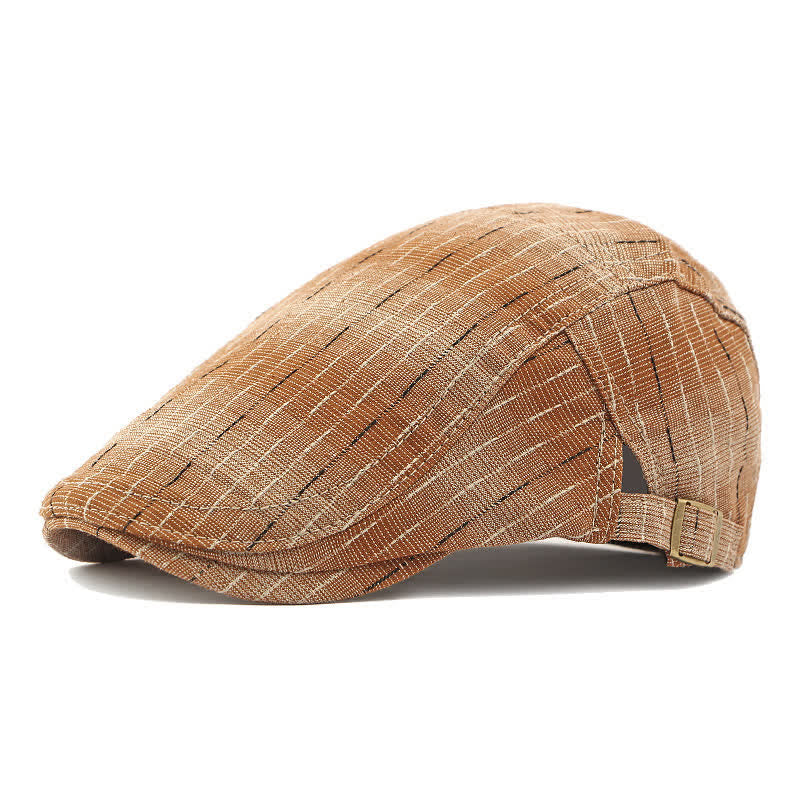 Cappello basco piatto classico a righe casual con visiera