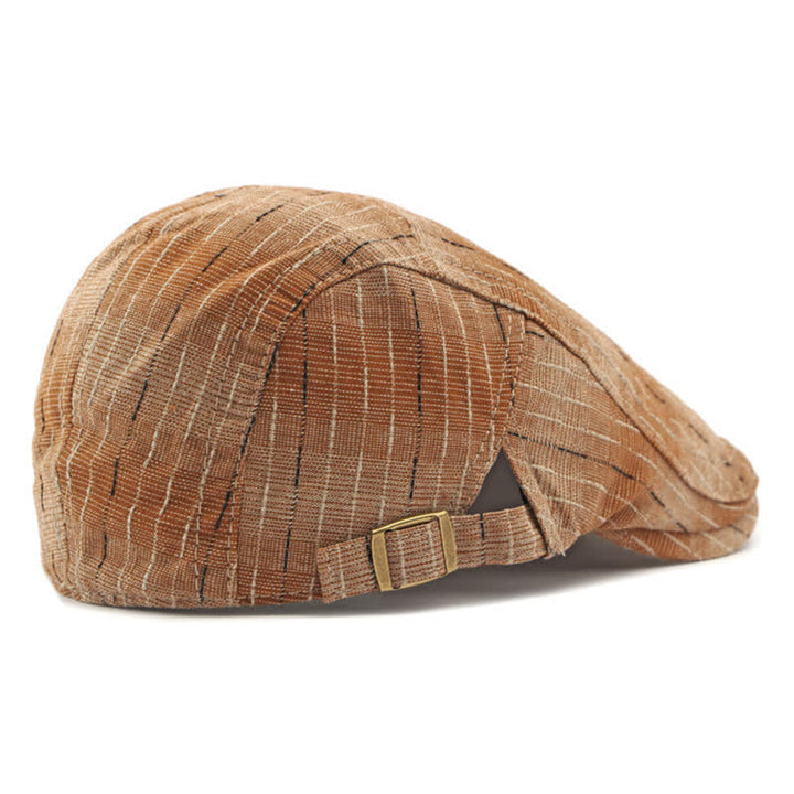 Cappello basco piatto classico a righe casual con visiera