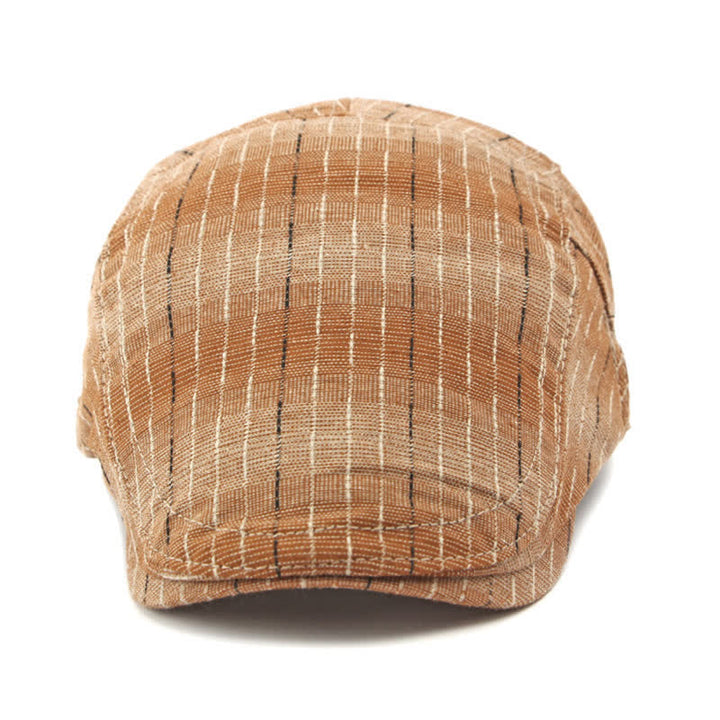 Cappello basco piatto classico a righe casual con visiera