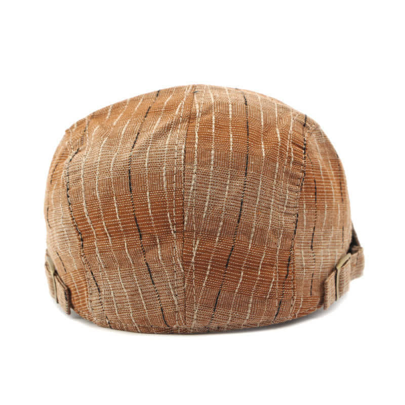 Cappello basco piatto classico a righe casual con visiera - image 11