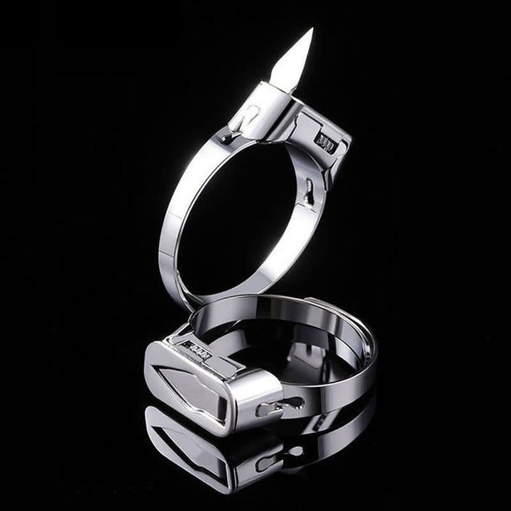 Anello regolabile per apertura a coltello nascosto multifunzionale - Argento - image 0