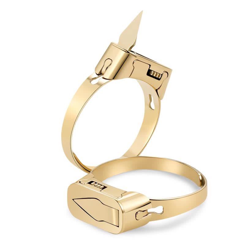 Anello regolabile per apertura a coltello nascosto multifunzionale - Oro - image 6