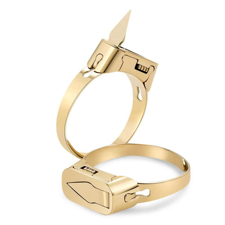 Anello regolabile per apertura a coltello nascosto multifunzionale - Oro - image 6