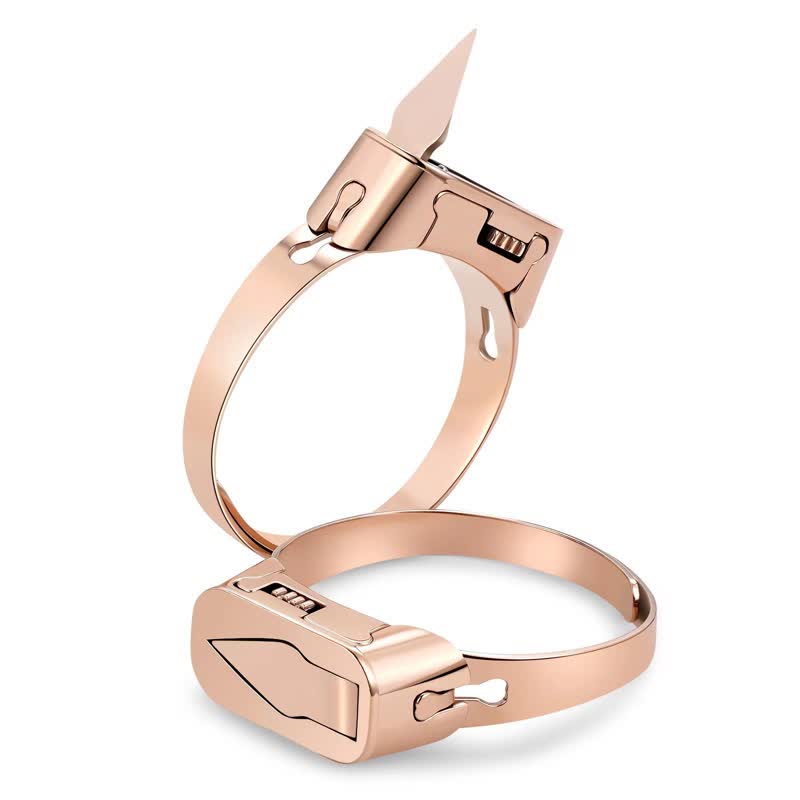 Anello regolabile per apertura a coltello nascosto multifunzionale - Oro rosa - image 7