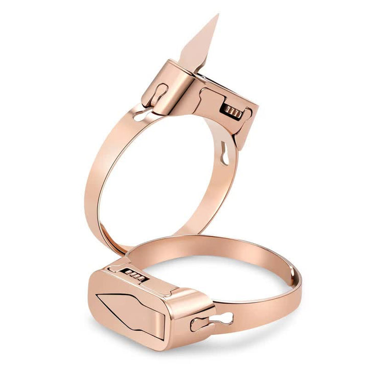 Anello regolabile per apertura a coltello nascosto multifunzionale - Oro rosa - image 7