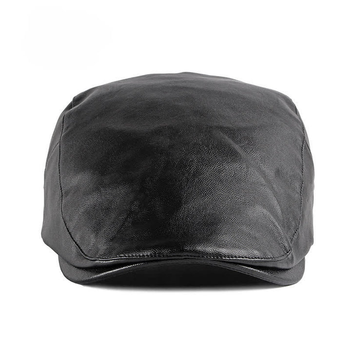 Cappello basco classico in pelle tinta unita Ivy - image 1