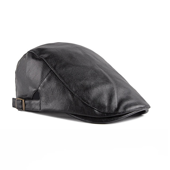 Cappello basco classico in pelle tinta unita Ivy - image 4