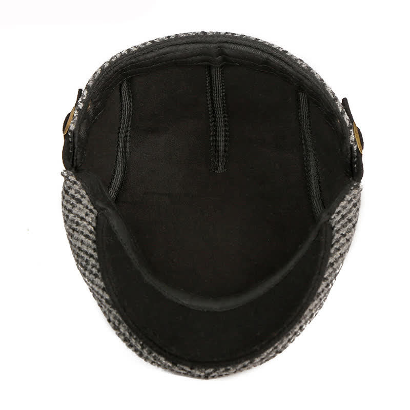 Cappello basco con motivo a quadri pied de poule
