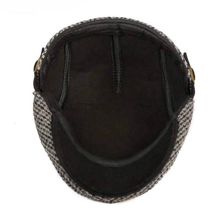 Cappello basco con motivo a quadri pied de poule