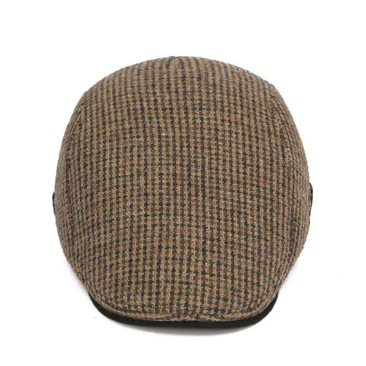 Cappello basco con motivo a quadri pied de poule