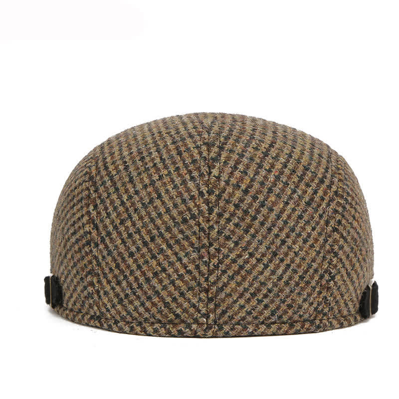 Cappello basco con motivo a quadri pied de poule