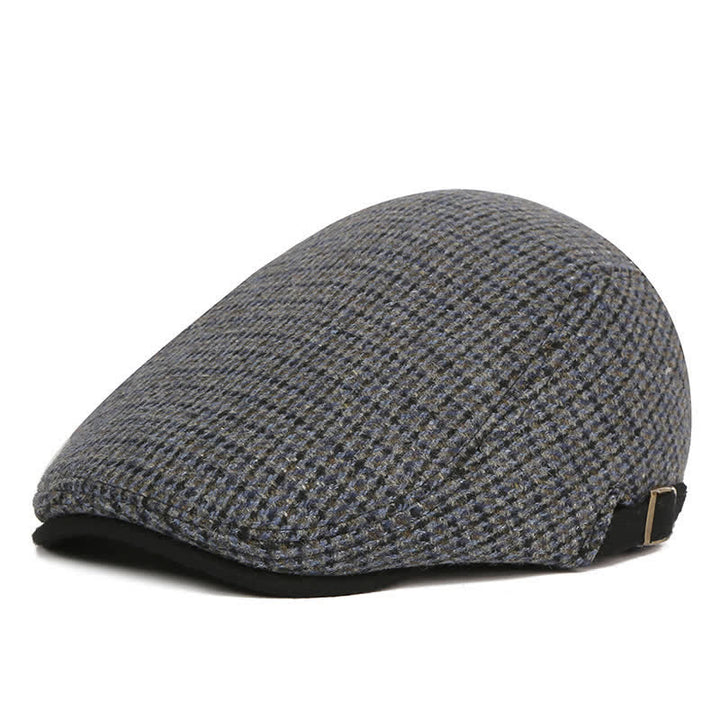Cappello basco con motivo a quadri pied de poule