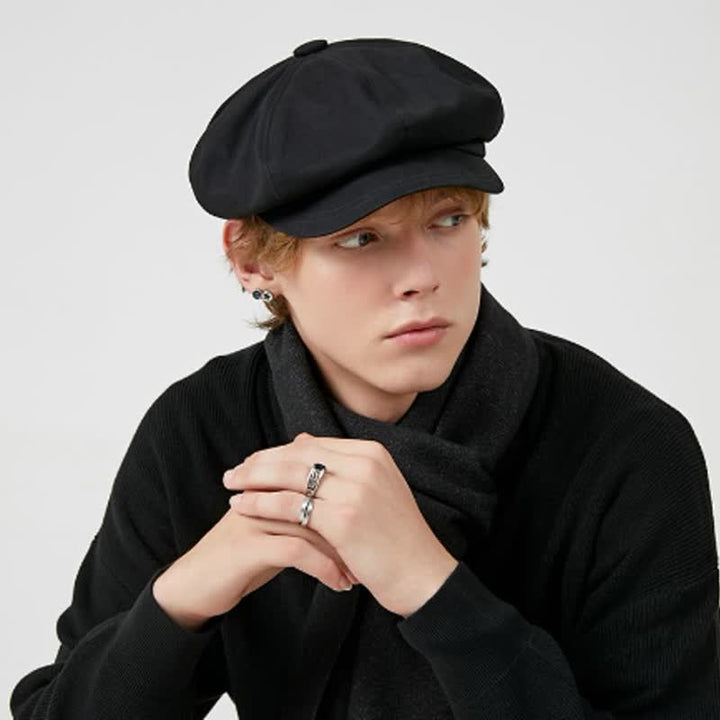 Cappello basco in twill tinta unita alla moda