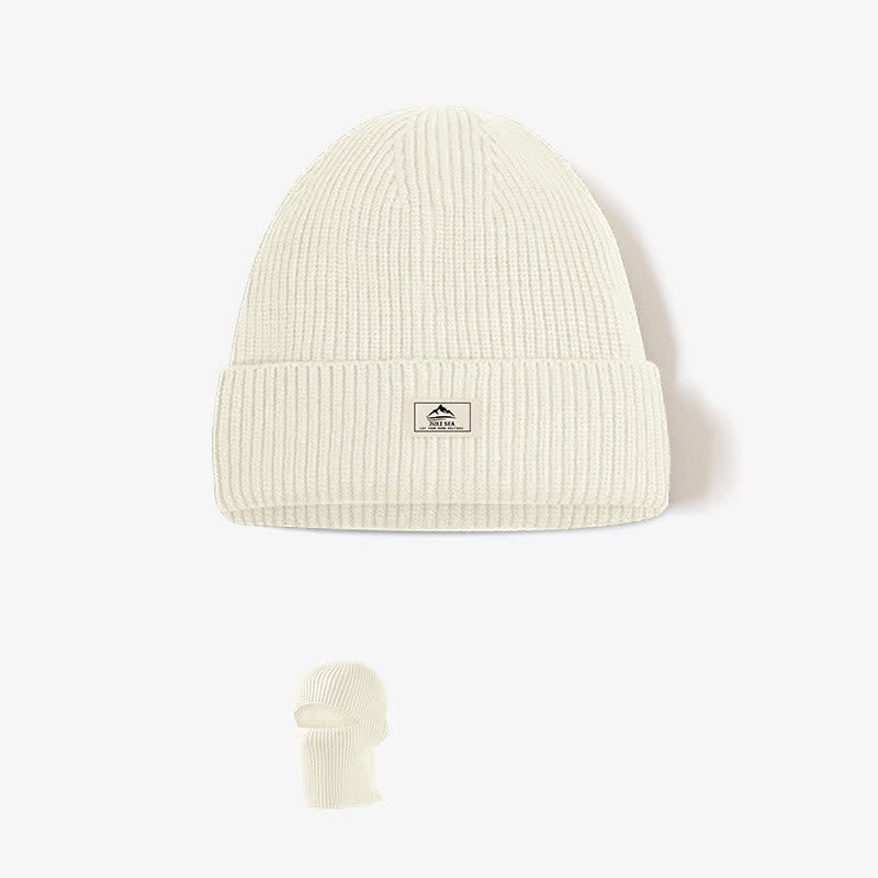 Cappello lavorato a maglia con berretto caldo senza visiera a cupola - Avorio - Regolabile - image 4