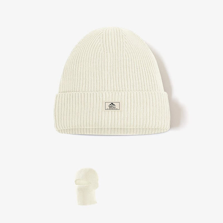 Cappello lavorato a maglia con berretto caldo senza visiera a cupola - Avorio - Regolabile - image 4
