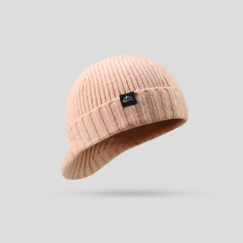 Comodo berretto elastico a tesa corta lavorato a maglia - image 12