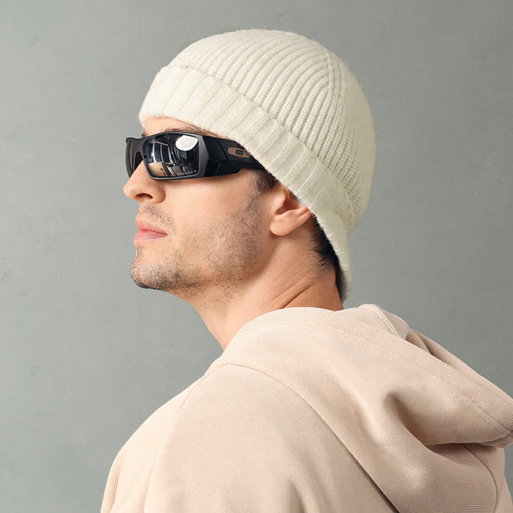 Comodo berretto elastico a tesa corta lavorato a maglia - image 6