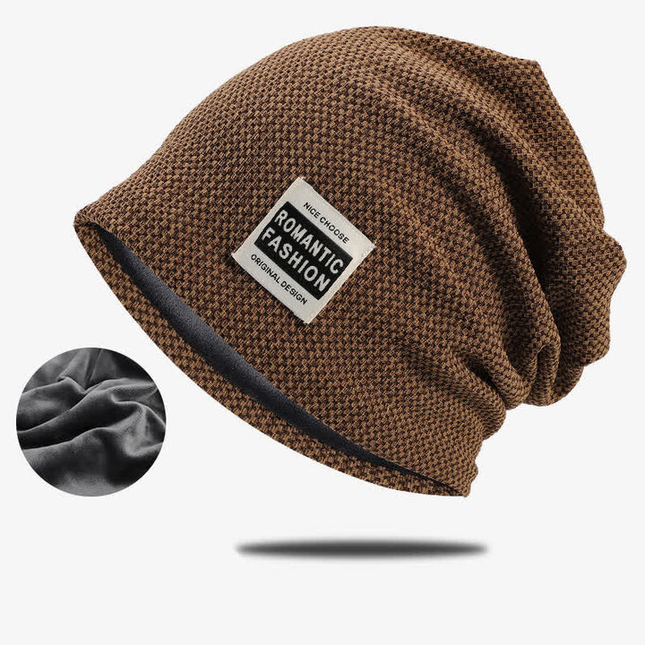 Berretto lavorato a maglia elasticizzato senza visiera casual - Addensare - Caffè - Regolabile (21 1/4" - 23 5/8") - image 7