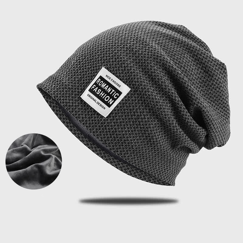 Berretto lavorato a maglia elasticizzato senza visiera casual - Addensare - Grigio scuro - Regolabile (21 1/4" - 23 5/8") - image 10