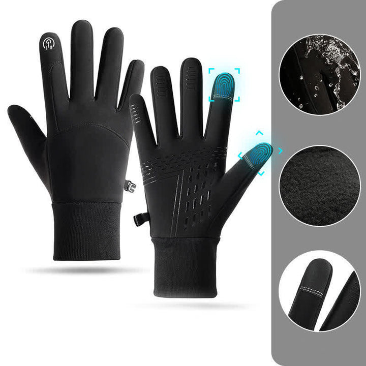 Guanti sportivi termici touchscreen resistenti al freddo - Nero - Grande - image 4