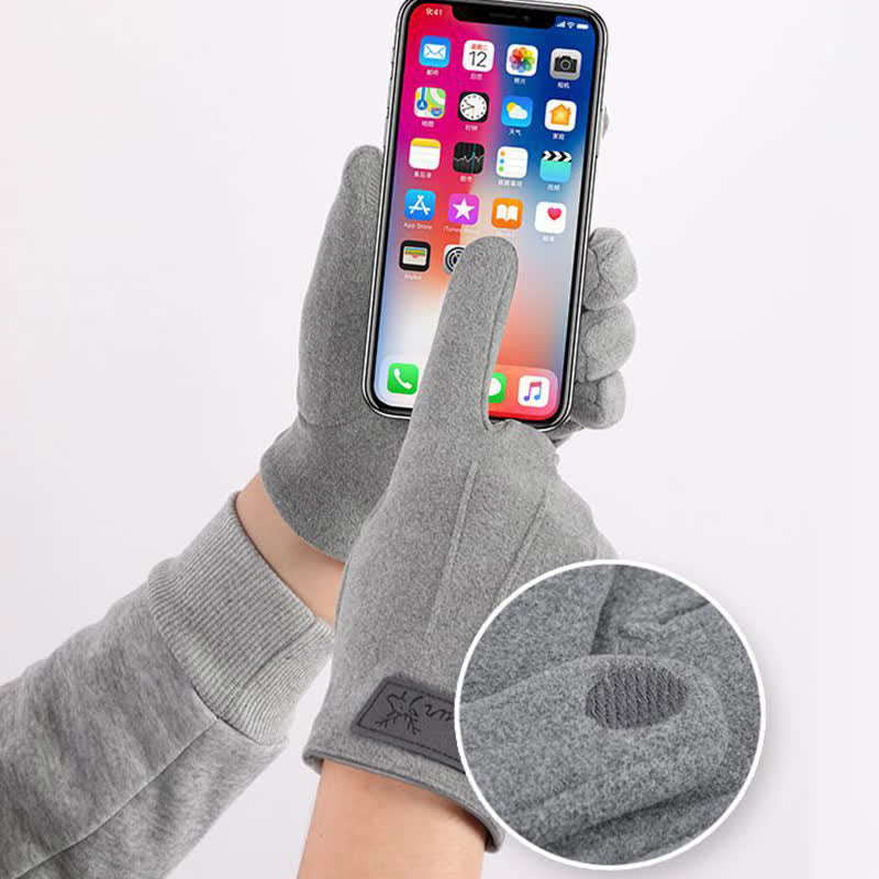 Guanti invernali con dita intere e touch screen antiscivolo