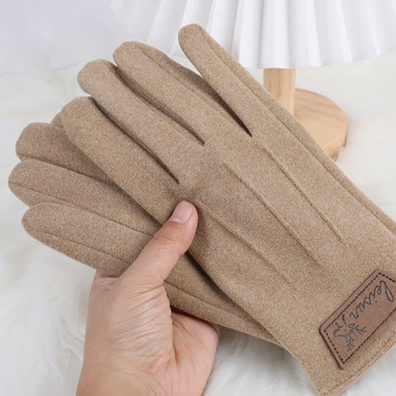 Guanti invernali con dita intere e touch screen antiscivolo