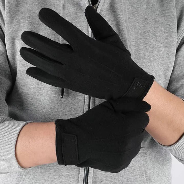 Guanti invernali con dita intere e touch screen antiscivolo - Nero - image 14