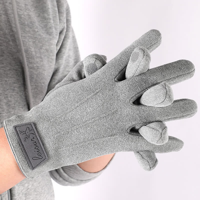 Guanti invernali con dita intere e touch screen antiscivolo