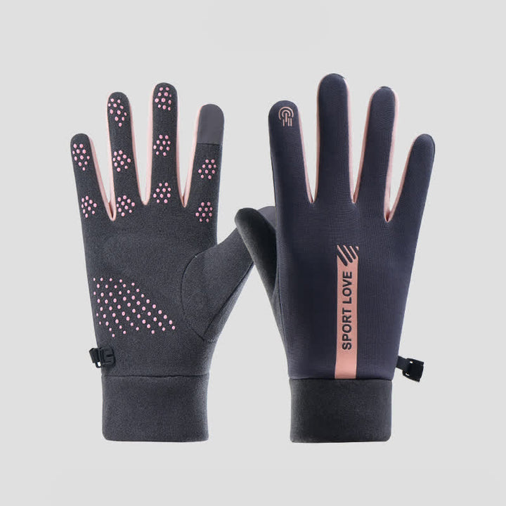Guanti da ciclismo per esterni antiscivolo con touch screen Sport Lover - Grigio e rosa - image 4