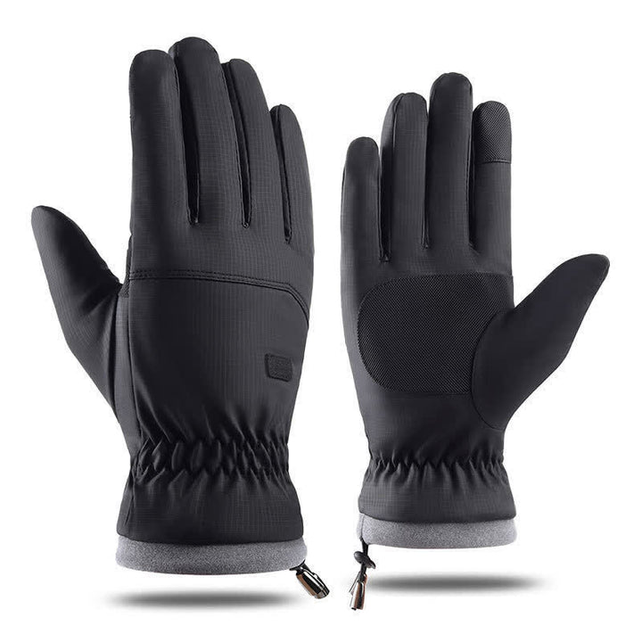 Guanti da equitazione con polsini elastici touchscreen invernali per esterni - Nero - image 7