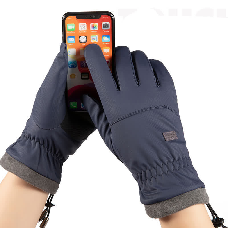 Guanti da equitazione con polsini elastici touchscreen invernali per esterni