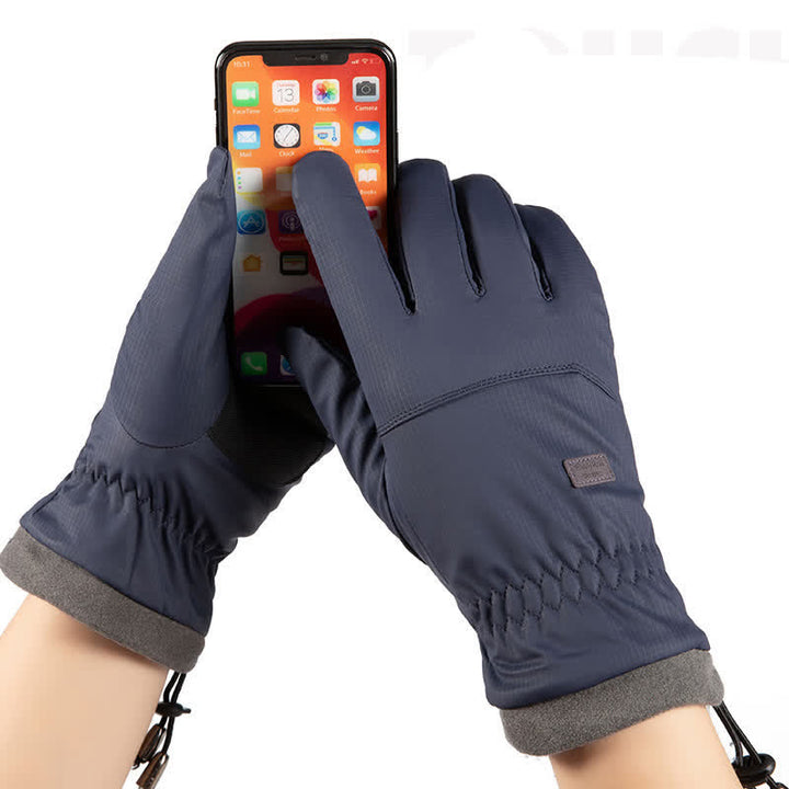 Guanti da equitazione con polsini elastici touchscreen invernali per esterni