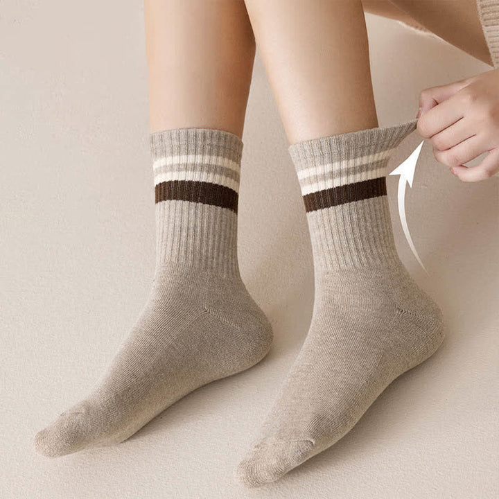 Calzini Classic Stripe Thicken Crew - image 4