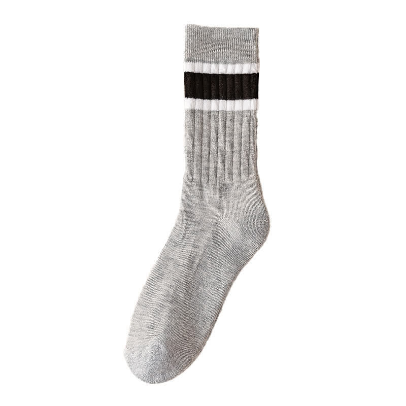 Calzini casual a righe multicolori - Grigio chiaro - 6 paia - Taglia unica (US 6.5 - US 10.5) - image 9