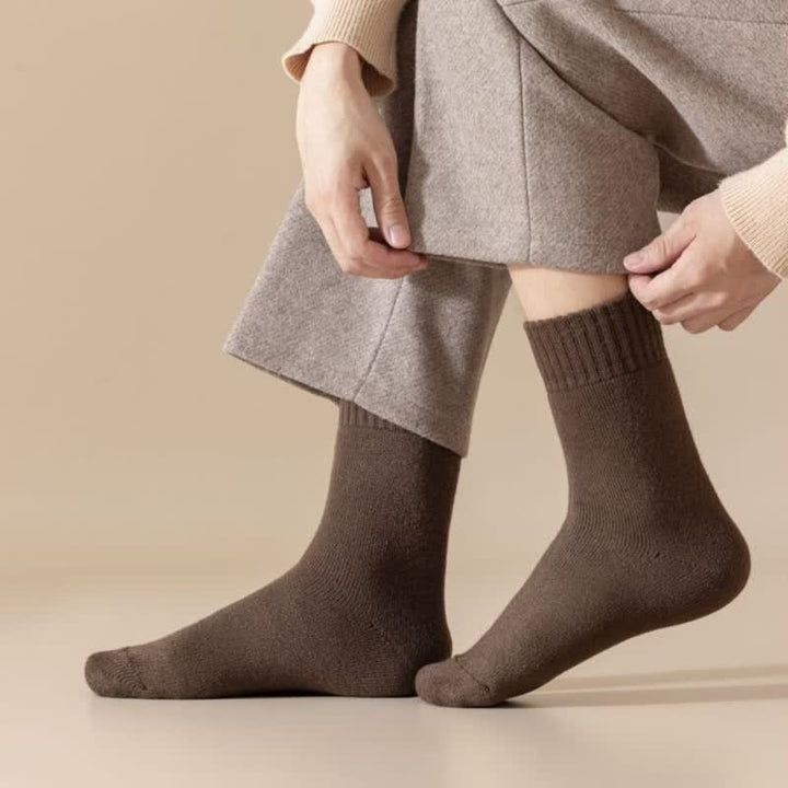 Calzini invernali caldi da uomo in cashmere tinta unita