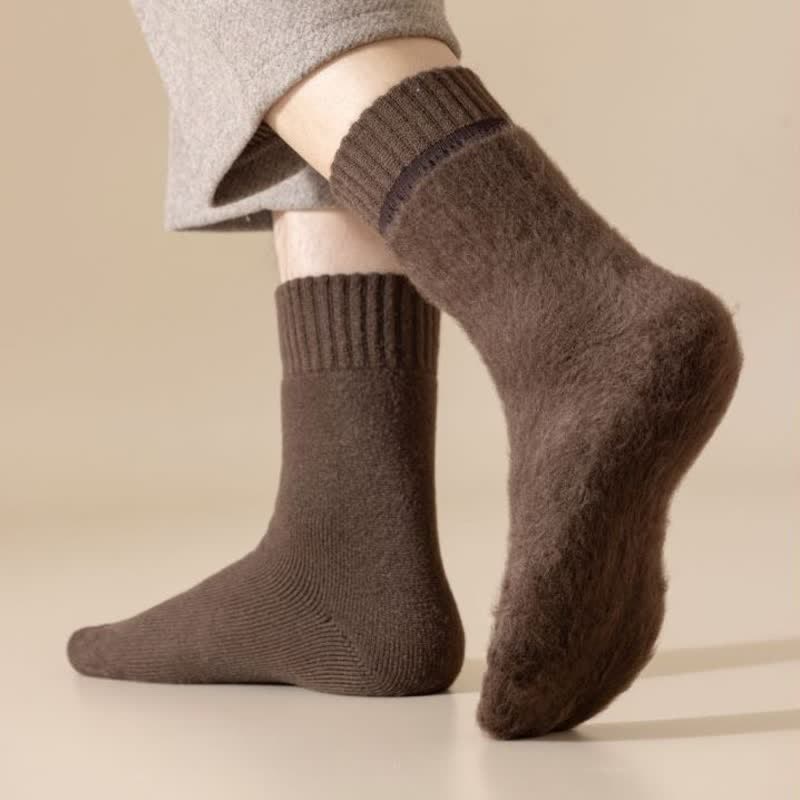 Calzini invernali caldi da uomo in cashmere tinta unita