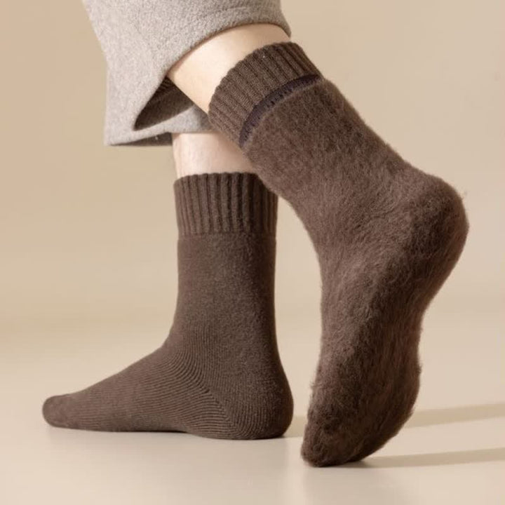 Calzini invernali caldi da uomo in cashmere tinta unita
