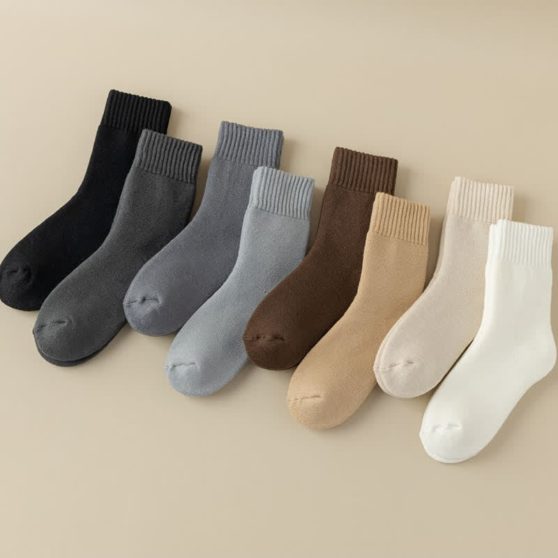 Calzini invernali caldi da uomo in cashmere tinta unita